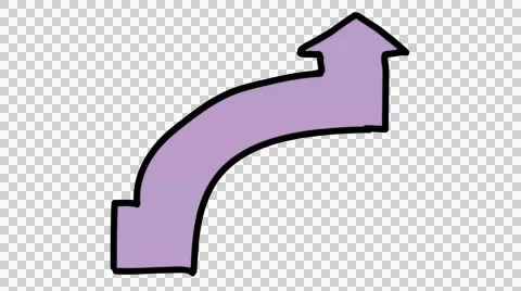 Arrows icon animation line drawing hand sketch transparent background Stock Footage 44357601