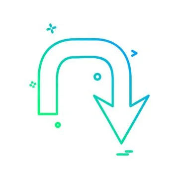 Arrows icon design vector Stock Illustration