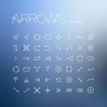 Arrows icon set Stock Illustration