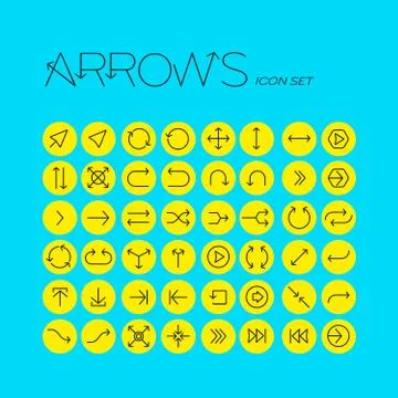 Arrows icon set Stockillustratie