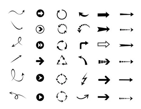 Arrows icon set Stock Illustration