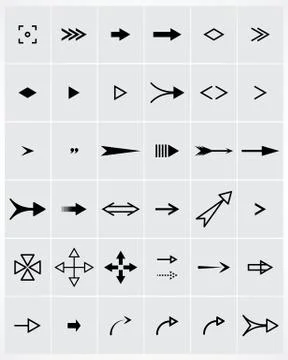 Arrows icon set Stock Illustration