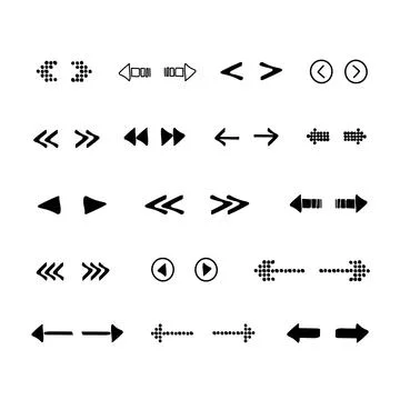 Arrows icon set Stock Illustration