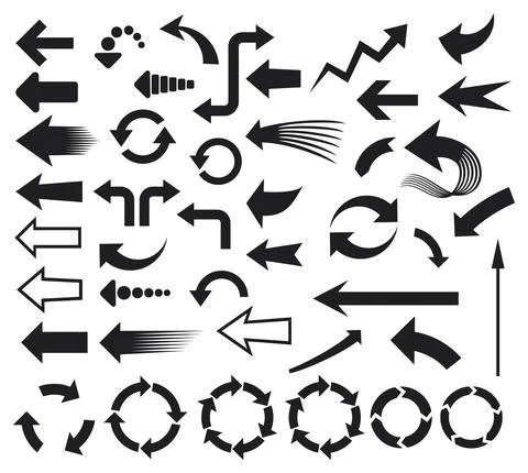 Arrows icon set Stock Illustration