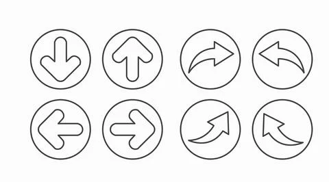 Arrows Icon Set. Stock Illustration