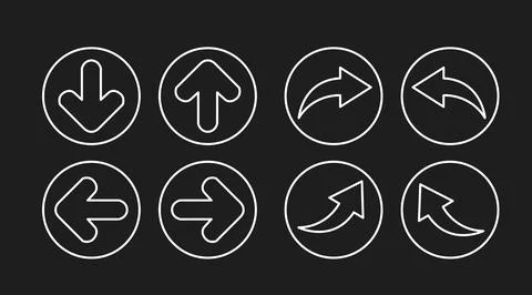 Arrows Icon Set. Illustrazione stock