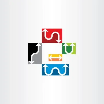 Arrows icon set vector symbol elements Stock Illustration