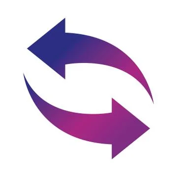 Arrows icon shape pointer reload progress gradient style Ilustración de archivo