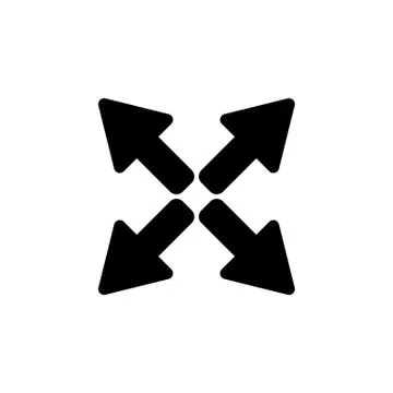 Arrows icon. vector illustration black on white background Stock Illustration