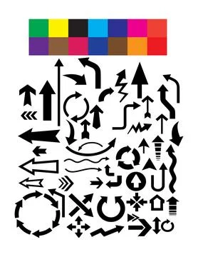 Arrows Icon Vector Set EPS10 Stock Illustration