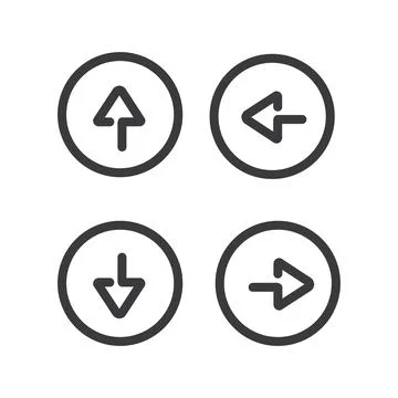 Arrows icon vector set, icon, vector. Stock Illustration