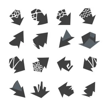 Arrows icons collection Stock Illustration