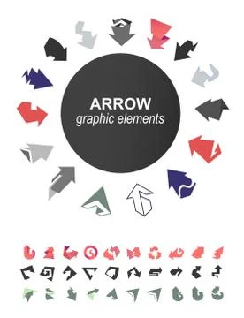 Arrows icons collection Stock Illustration