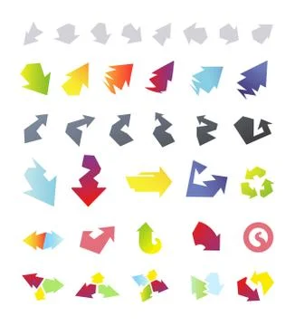 Arrows icons collection Stock Illustration