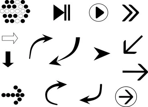 Arrows Icons Stock Illustration