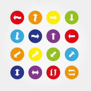 Arrows icons Stock Illustration