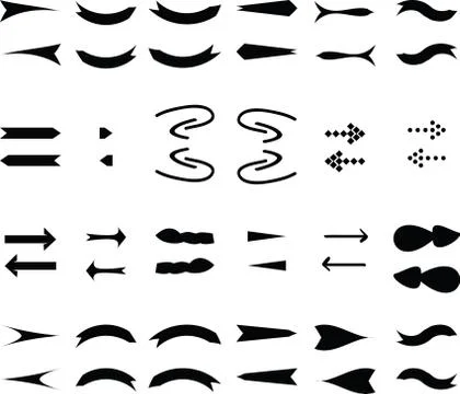 Arrows icons set. Stock Illustration