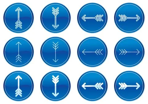 Arrows icons set. Stock Illustration