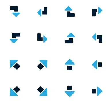 Arrows icons set Stock Illustration