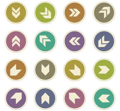 Arrows icons set Stock Illustration