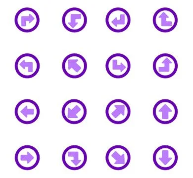 Arrows icons set Stock Illustration