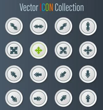 Arrows icons set Stock Illustration