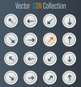 Arrows icons set Stock Illustration
