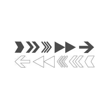 Arrows icons set. Stock Illustration