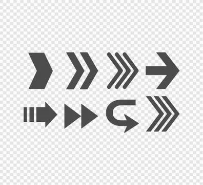 Arrows icons set. Stock Illustration