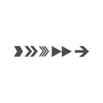 Arrows icons set. Vector illustration, flat design. Stock Illustration