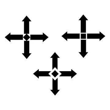 Arrows icons signs Stock Illustration