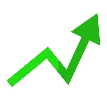 Arrows to increase. Increased business and investment performance. Vector. Stock Illustration