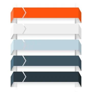 Arrows infographic, diagram, graph, presentation, chart. Business concept with 5 Stock Illustration