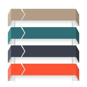 Arrows infographic, diagram, graph, presentation, chart. Business concept with 4 Stock Illustration