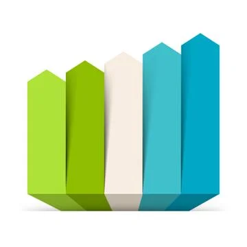 Arrows infographic, diagram, graph, presentation, chart. Business concept with 5 Stock Illustration
