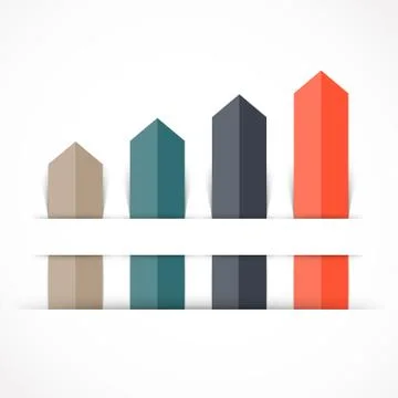 Arrows infographic, diagram, graph, presentation, chart. Business concept with 4 Stock Illustration
