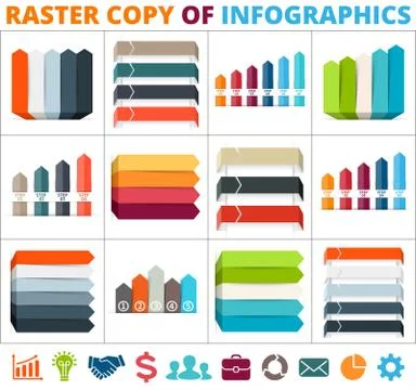 Arrows infographic, diagram, graph, presentation, chart. Business concept with 3 Stock Illustration