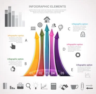 Arrows infographic Stock Illustration