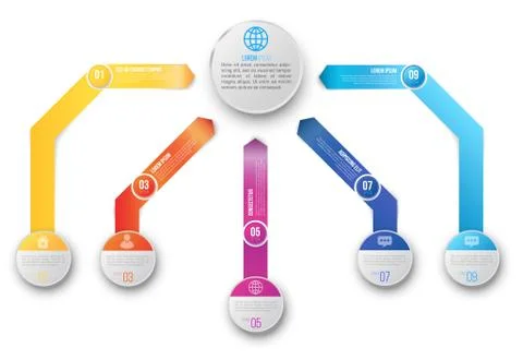 Arrows Infographic Template Stock Illustration