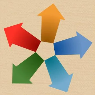 Arrows, infographics. Illustrazione stock