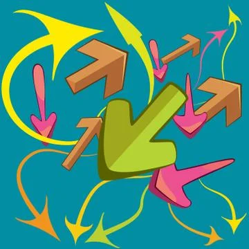 Arrows, infographics. Stock Illustration