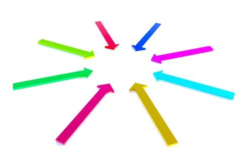 Arrows inside Stock Illustration