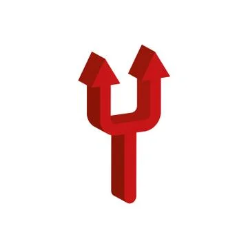 Arrows intersection 3d style icon Illustrazione stock