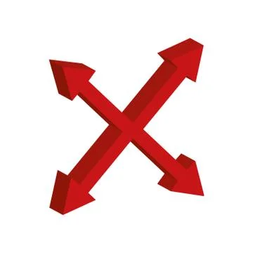 Arrows intersection 3d style icon イラスト素材