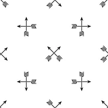 Arrows LGBT pattern seamless black Stock Illustration