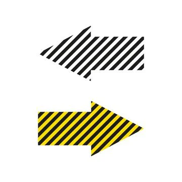 Arrows linear. Stripe design set. Striped arrows Illustrazione stock