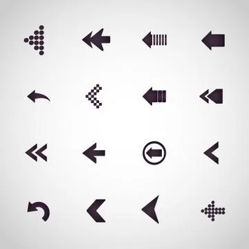 Arrows logo design icon vector set Stock Illustration