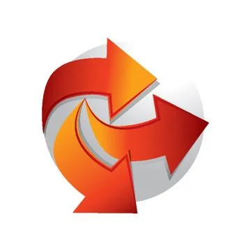 Arrows logo element with abstract concept 스톡 일러스트