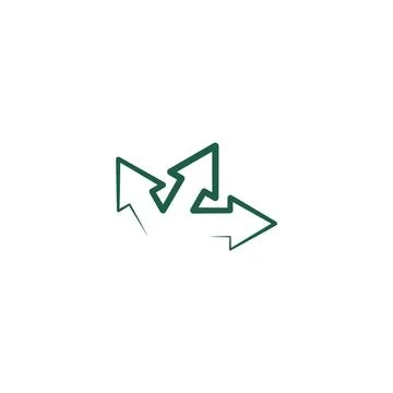 Arrows logo vector symbol design illustration sign Stock Illustration