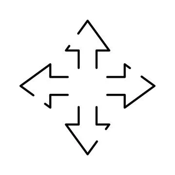 Arrows marking multiple directions and choices concept Stock Illustration